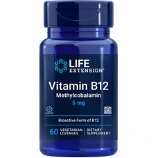 Life Extension Vitamin B12 Methylcobalamin 5 mg, 60 vege lozenges (Expiry June 2025)